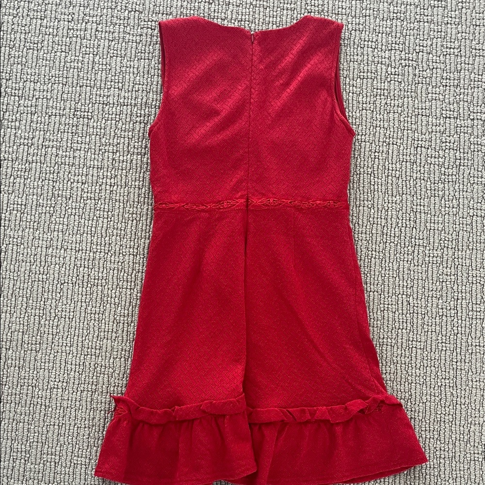Red Ruffled mini Dress - Picture 7 of 7